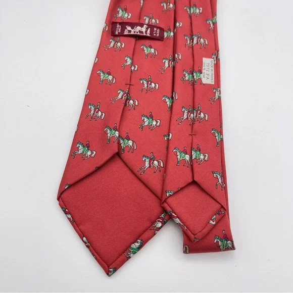 Vintage Hermes Equestrian Show Horse Pure 100% Silk Tie Made in France 7371PA - Picture 7 of 16